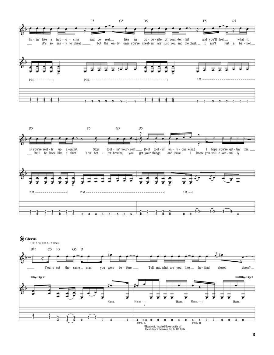 Behind Closed Doors Behind Closed Doors Guitar Tablature scores gallery preview page 3