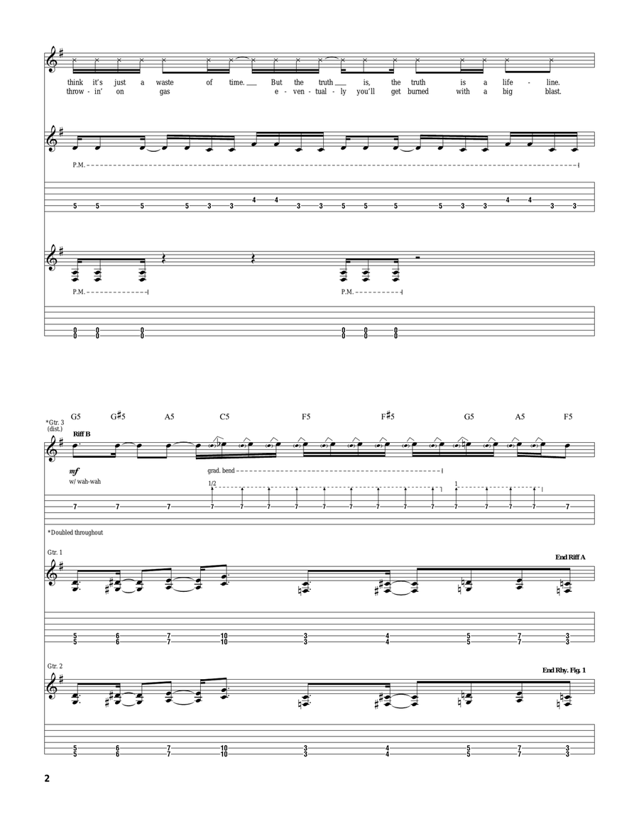 Epidemic Epidemic Guitar Tablature scores gallery preview page 2