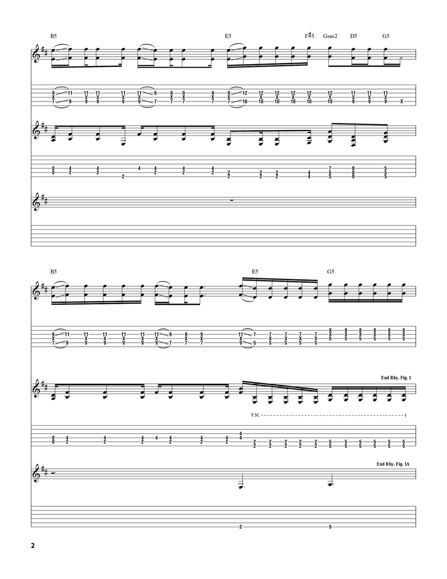 Light At My Feet Light At My Feet Guitar Tablature scores gallery preview page 2