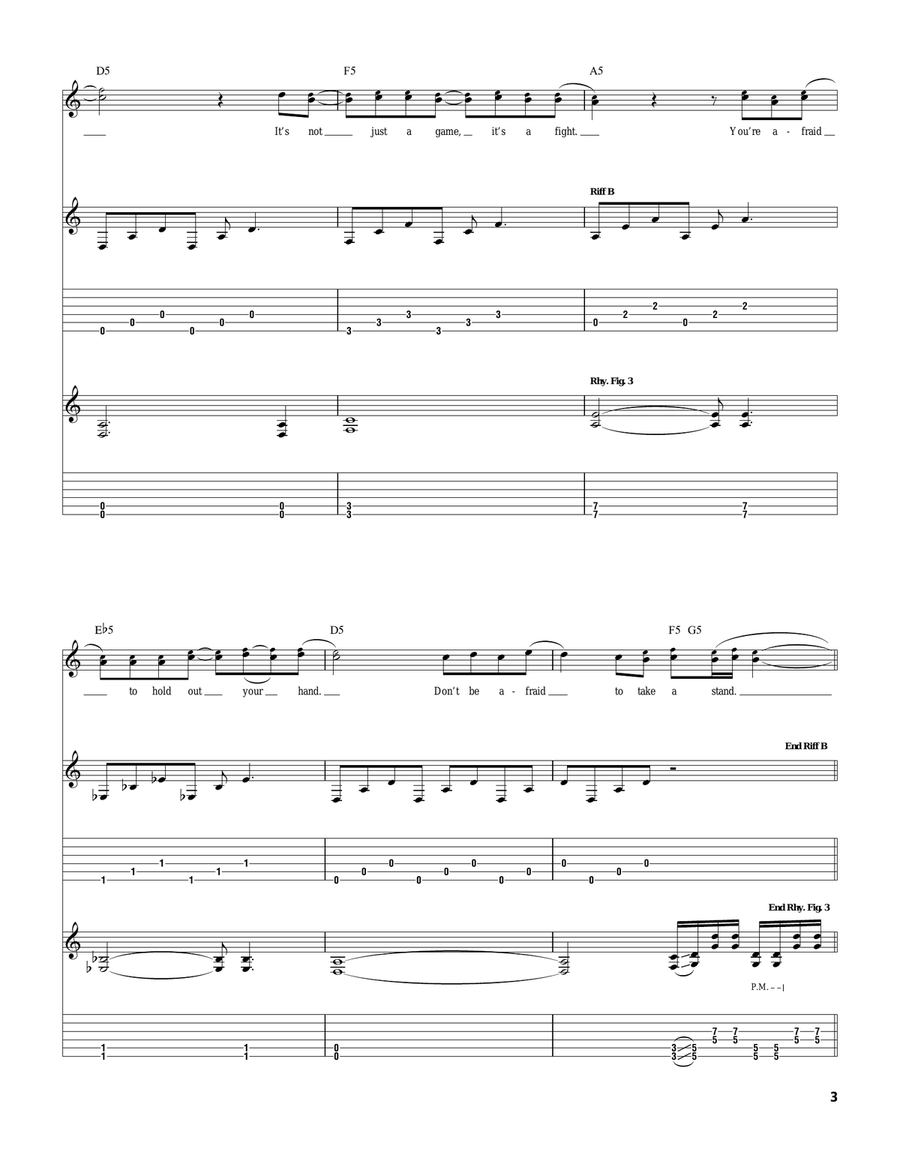 A Shame A Shame Guitar Tablature scores gallery preview page 3