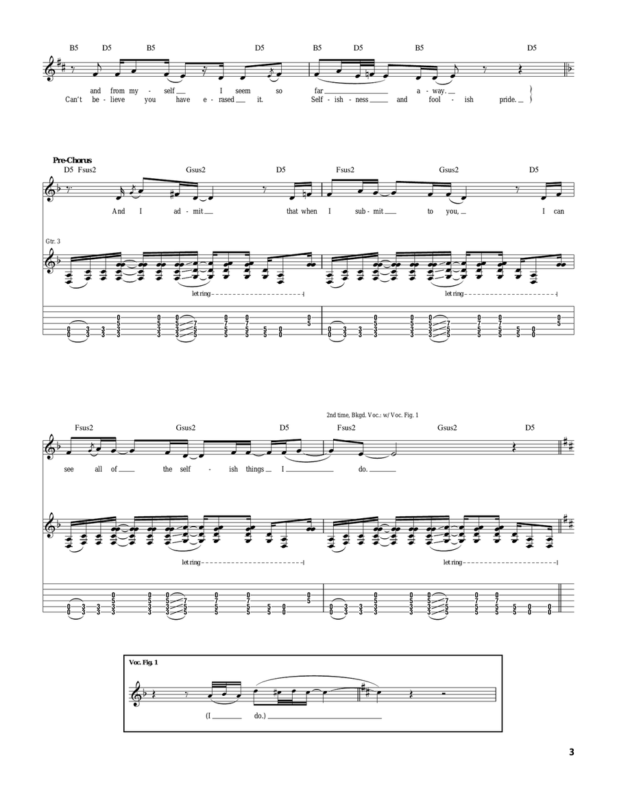 Further From Myself Further From Myself Guitar Tablature scores gallery preview page 3