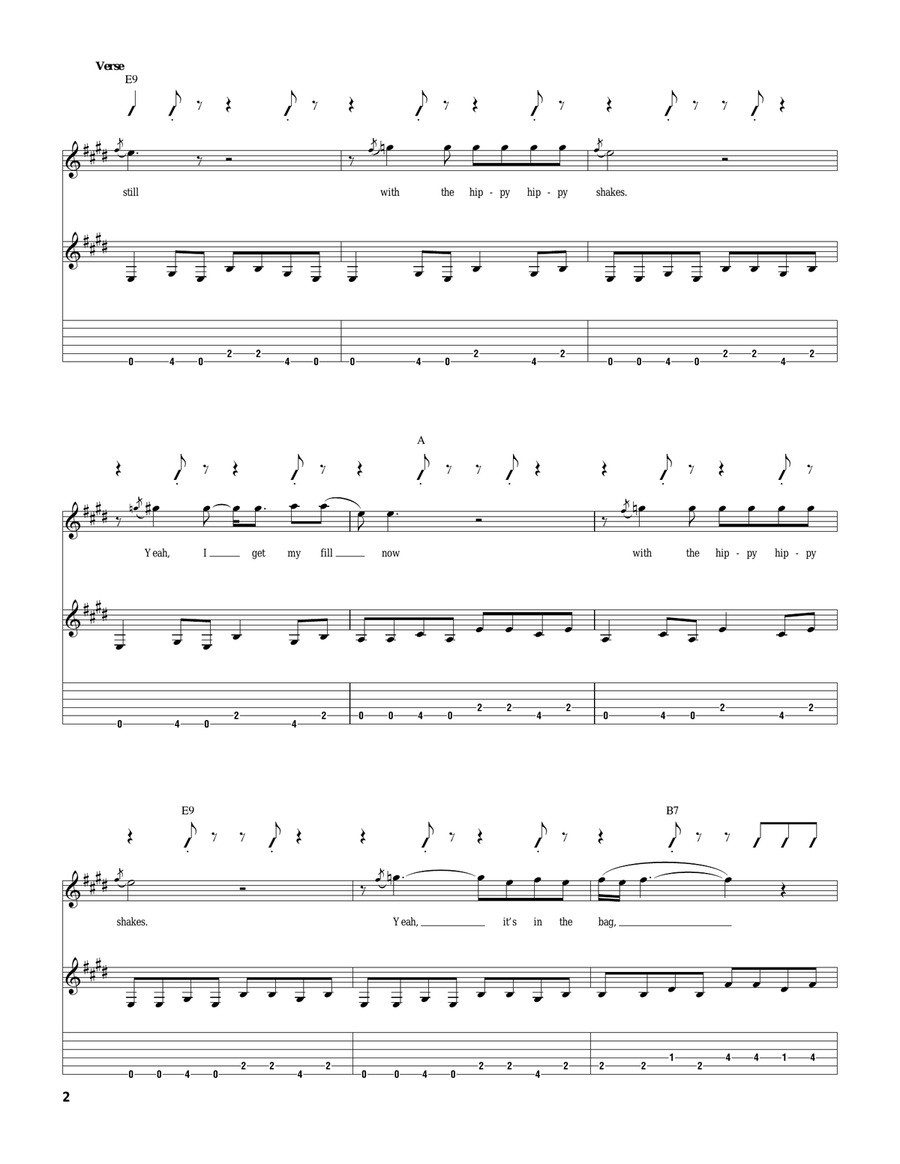 Hippy Hippy Shake Hippy Hippy Shake Acoustic Guitar scores gallery preview page 2