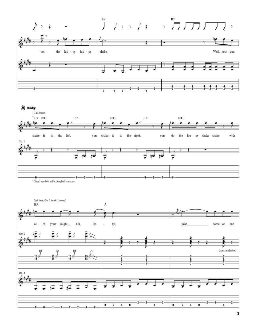 Hippy Hippy Shake Hippy Hippy Shake Acoustic Guitar scores gallery preview page 3