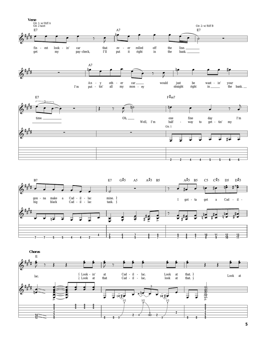 Look At That Cadillac Look At That Cadillac Acoustic Guitar scores gallery preview page 5