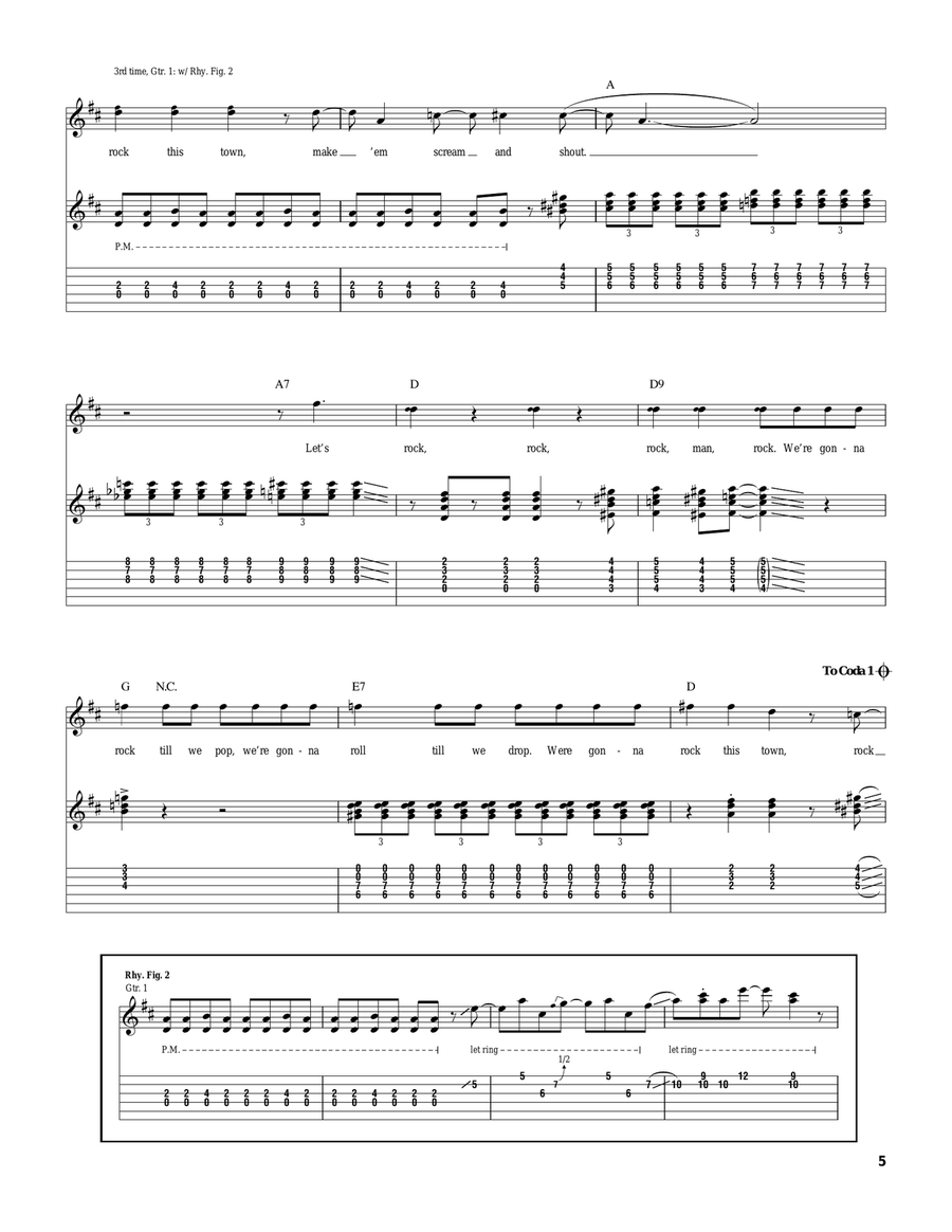 Rock This Town Rock This Town Acoustic Guitar scores gallery preview page 5