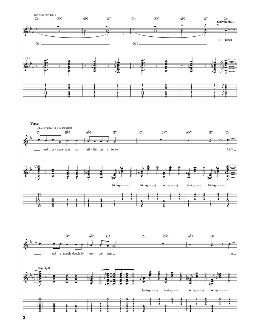 Stray Cat Strut Stray Cat Strut Acoustic Guitar scores gallery preview page 2