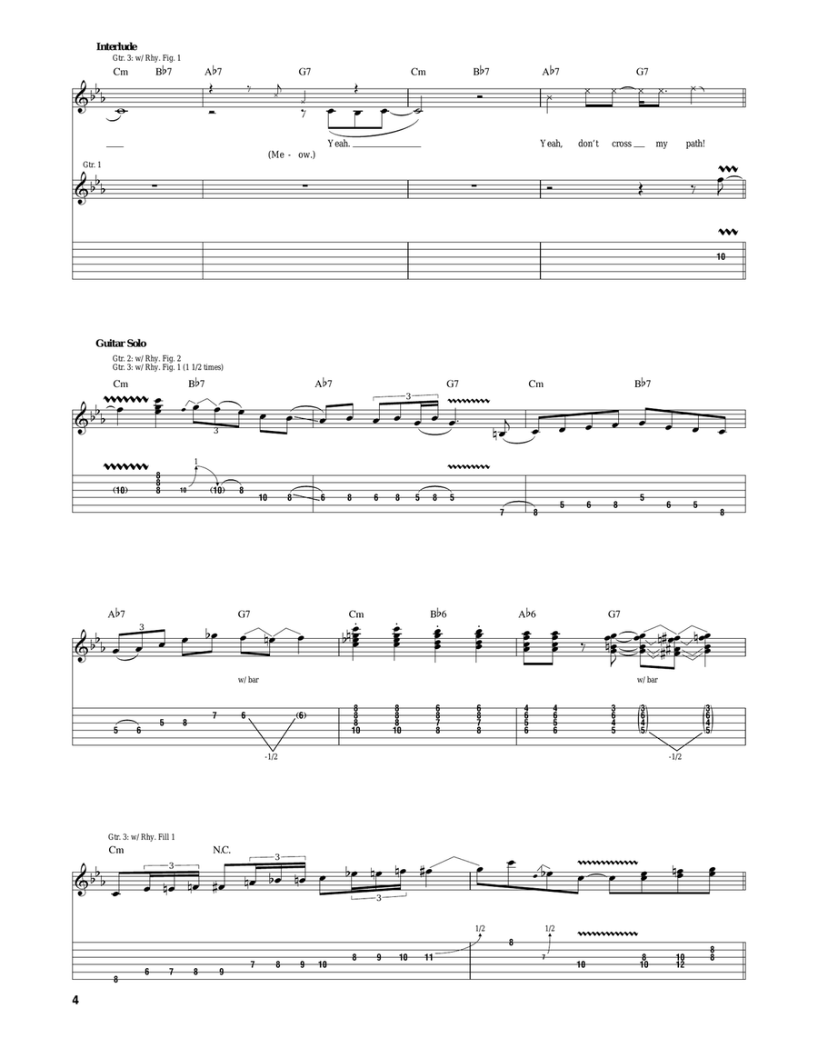Stray Cat Strut Stray Cat Strut Acoustic Guitar scores gallery preview page 4