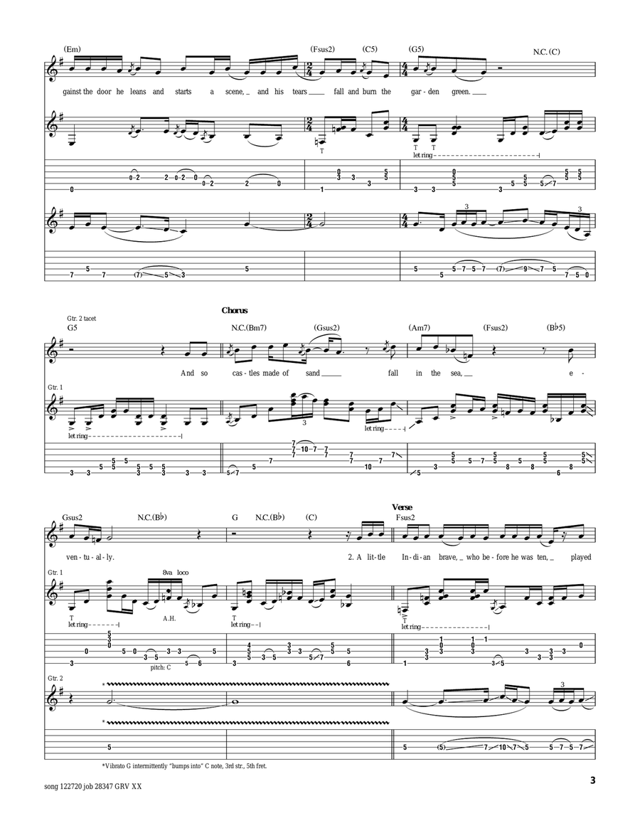 Castles Made Of Sand Castles Made Of Sand Acoustic Guitar scores gallery preview page 3