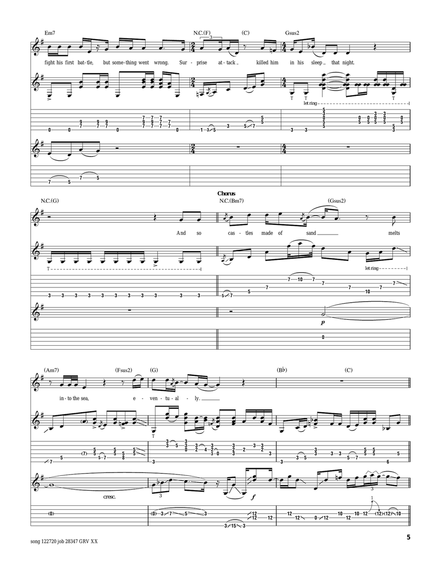 Castles Made Of Sand Castles Made Of Sand Acoustic Guitar scores gallery preview page 5