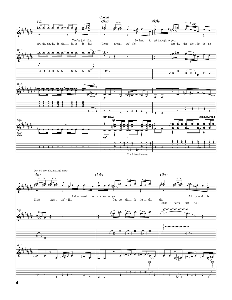 Crosstown Traffic Crosstown Traffic Acoustic Guitar scores gallery preview page 4