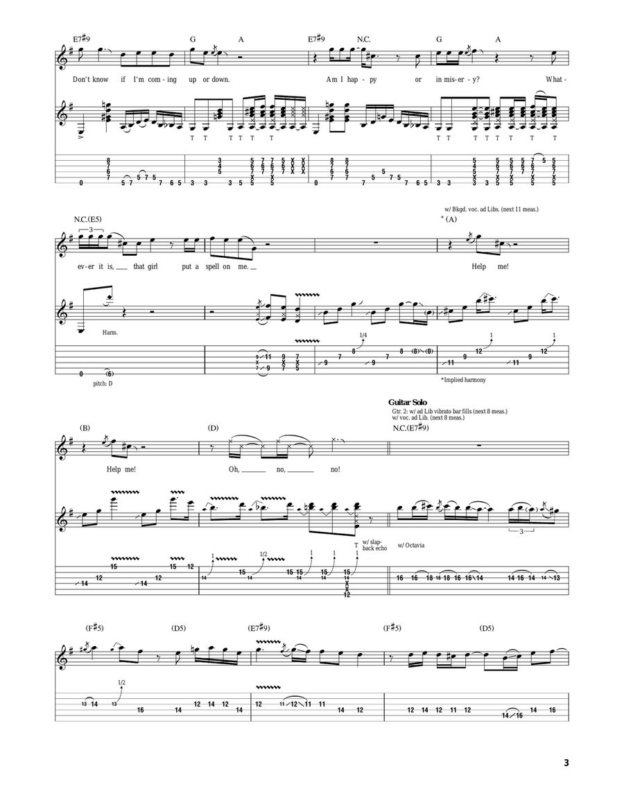 Purple Haze Purple Haze Electric Guitar scores gallery preview page 3