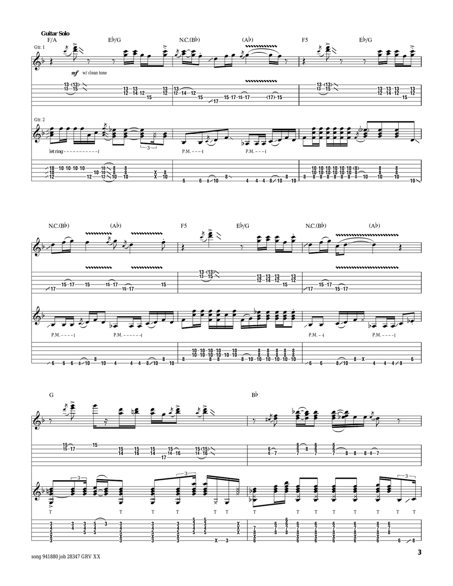 The Wind Cries Mary The Wind Cries Mary Acoustic Guitar scores gallery preview page 3