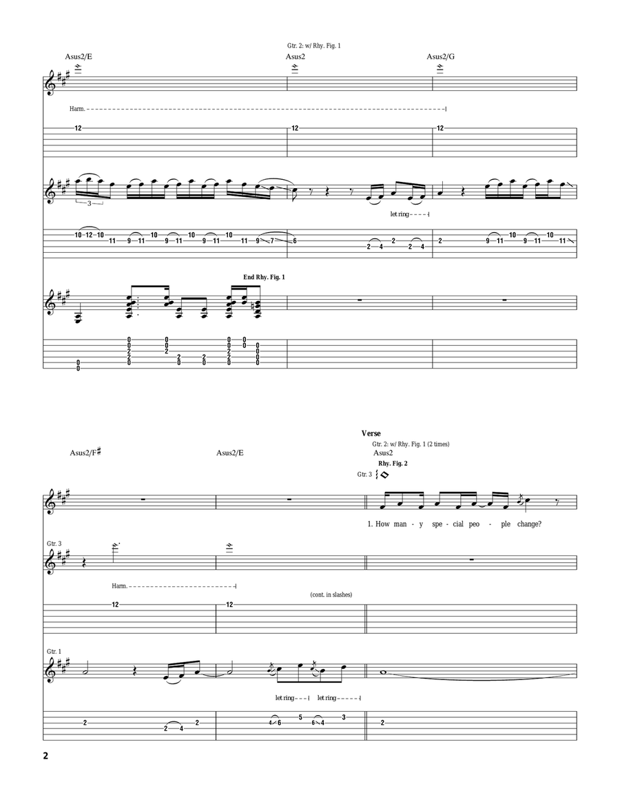 Champagne Supernova Champagne Supernova Acoustic Guitar scores gallery preview page 2
