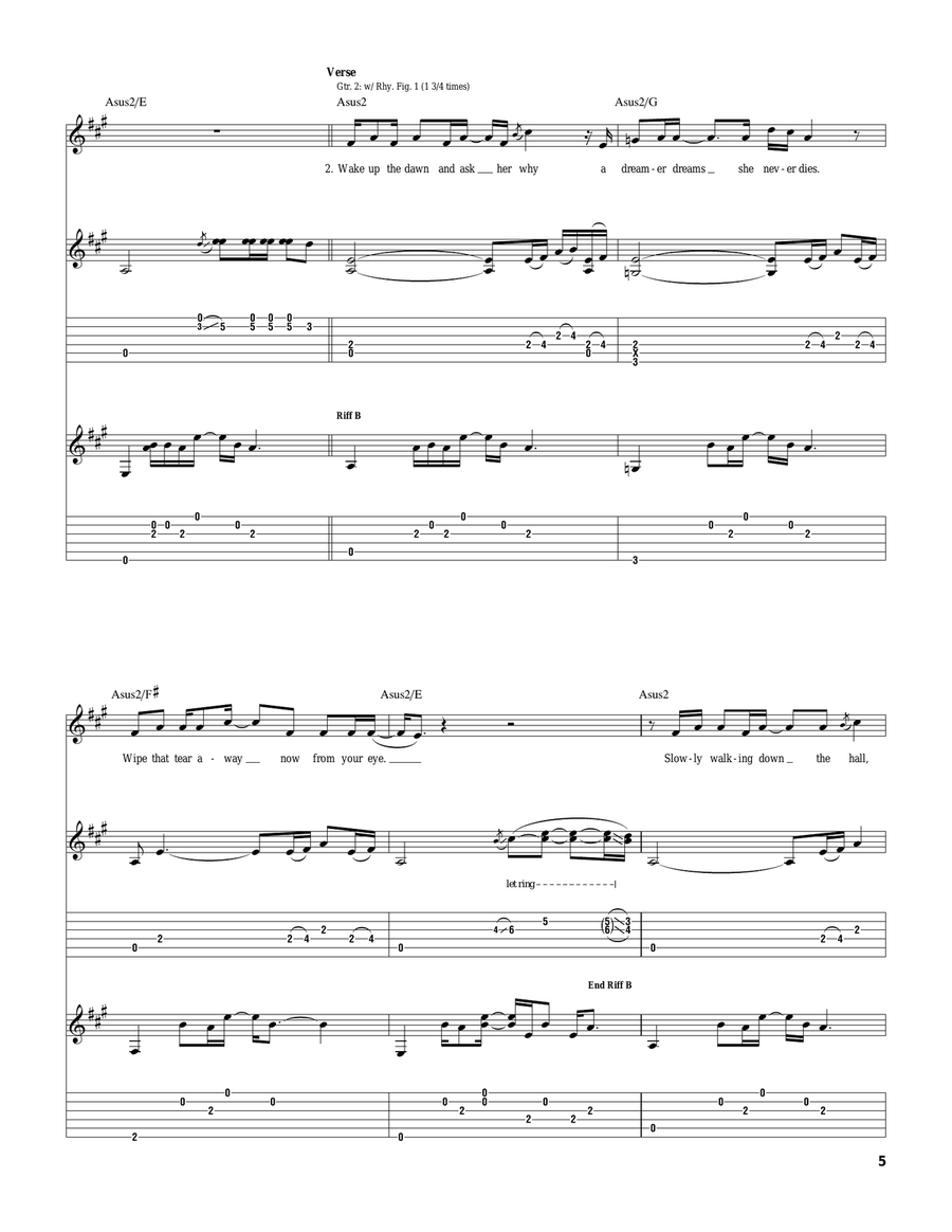Champagne Supernova Champagne Supernova Acoustic Guitar scores gallery preview page 5