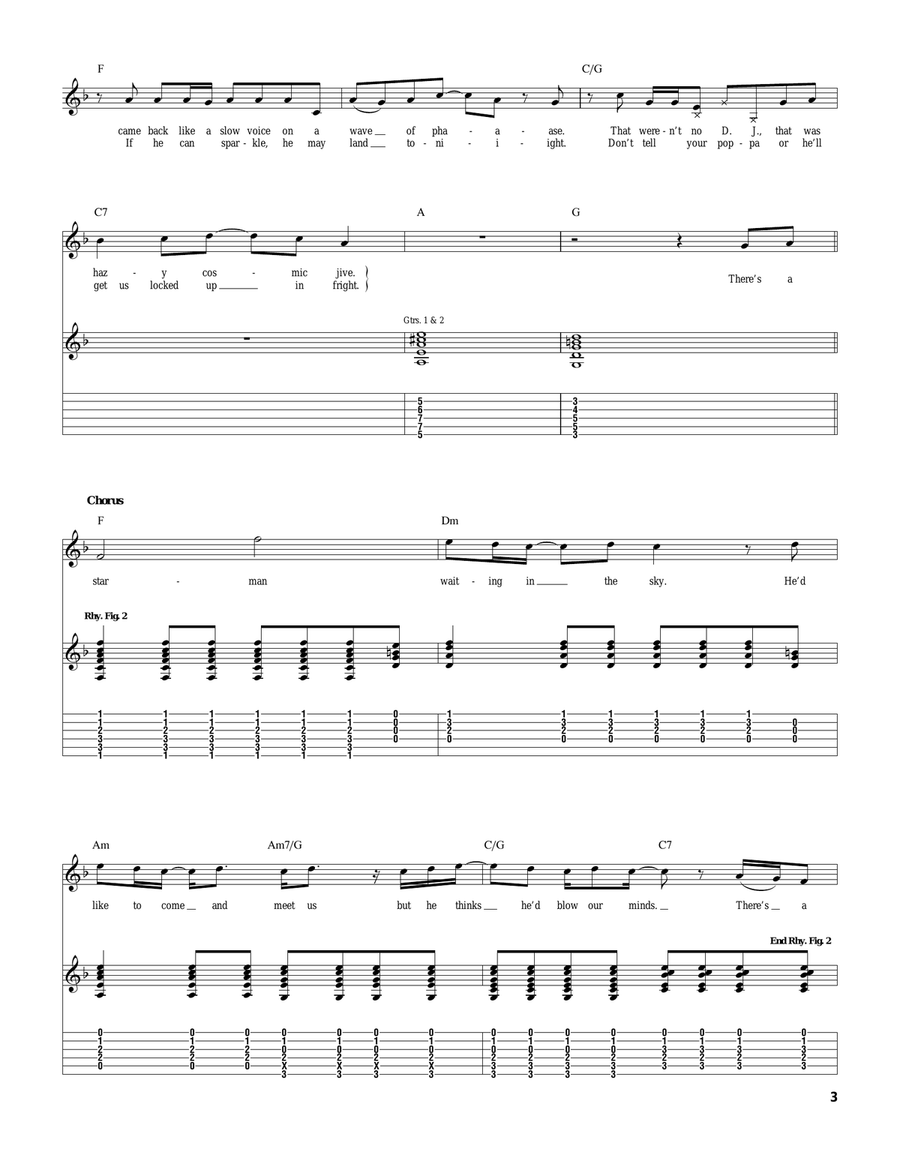 Starman Starman Acoustic Guitar scores gallery preview page 3