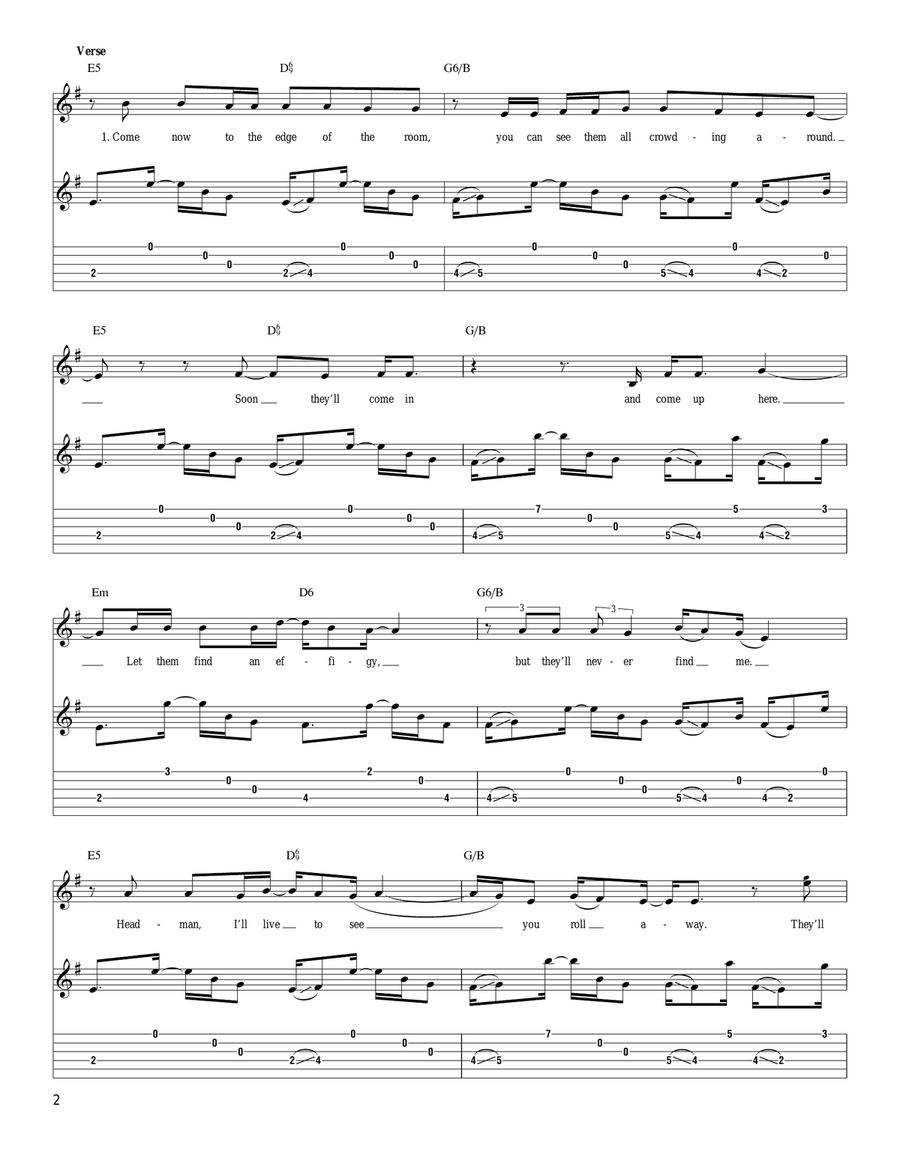 Even Even Guitar Tablature scores gallery preview page 2