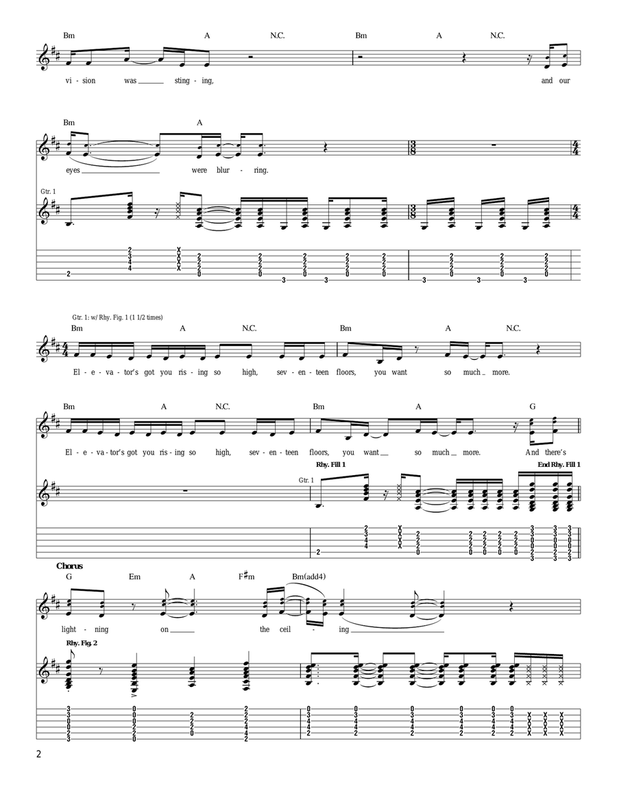 Lightning Lightning Guitar Tablature scores gallery preview page 2