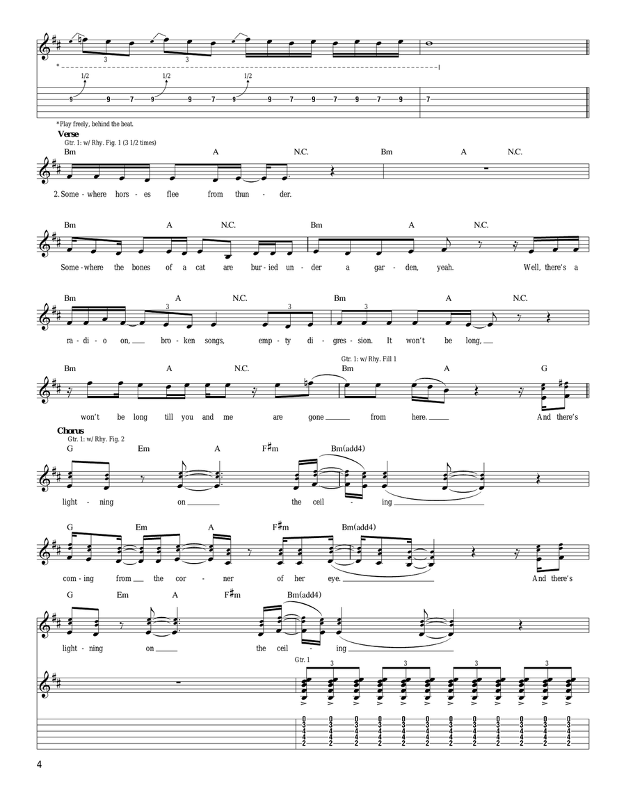 Lightning Lightning Guitar Tablature scores gallery preview page 4