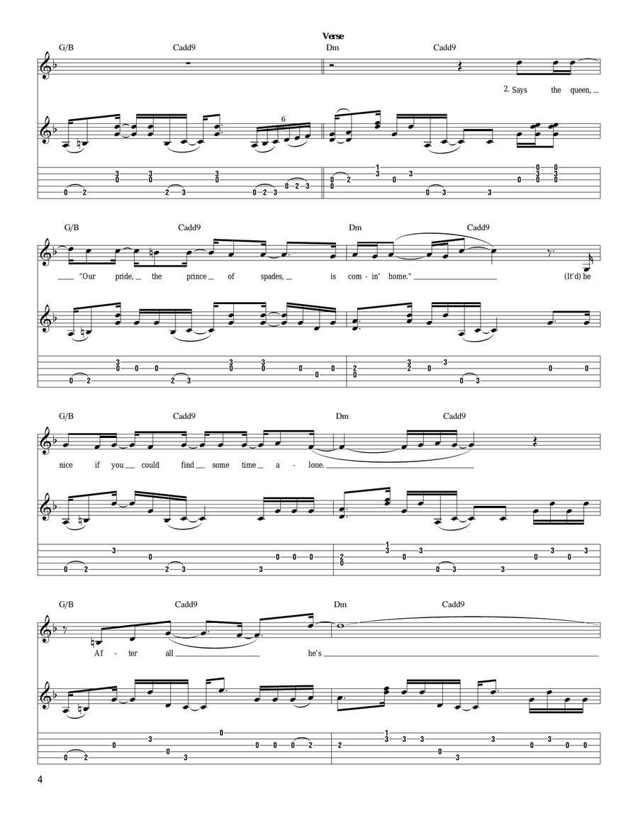 Prince Of Spades Prince Of Spades Guitar Tablature scores gallery preview page 4