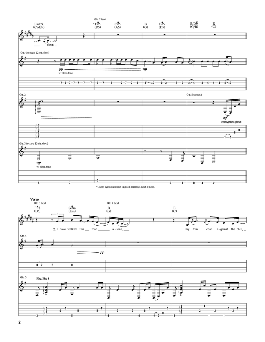 If It Wasn't For The Night Acoustic Guitar scores gallery preview page 2
