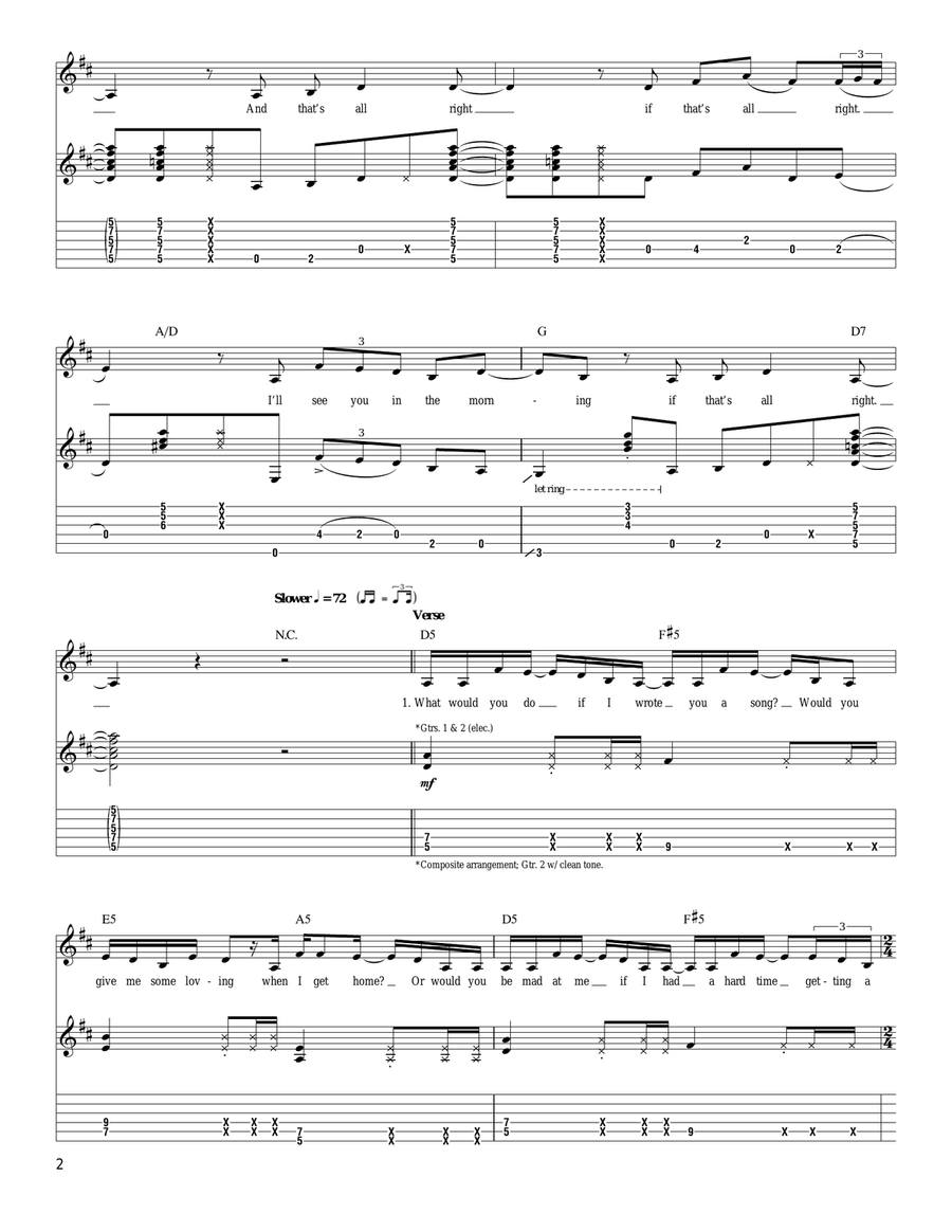 Tomorrow Morning Acoustic Guitar scores gallery preview page 2