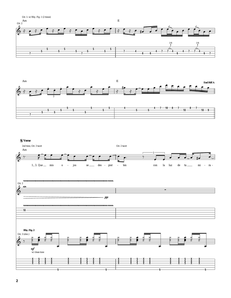 A Dios Le Pido A Dios Le Pido Acoustic Guitar scores gallery preview page 2