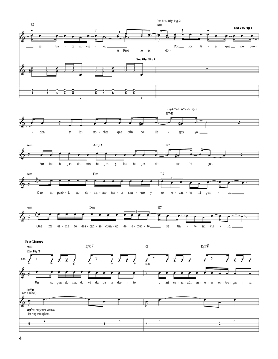 A Dios Le Pido A Dios Le Pido Acoustic Guitar scores gallery preview page 4