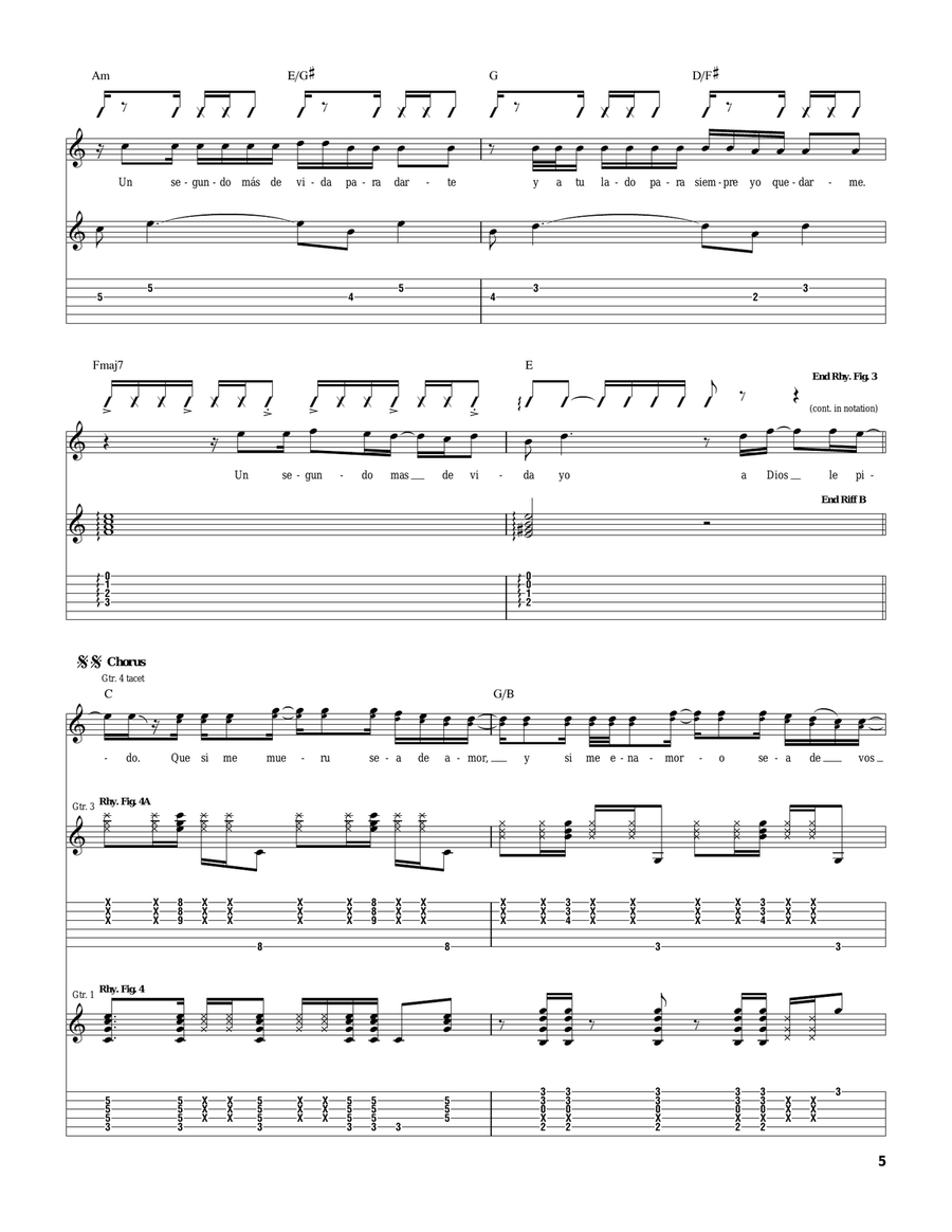 A Dios Le Pido A Dios Le Pido Acoustic Guitar scores gallery preview page 5