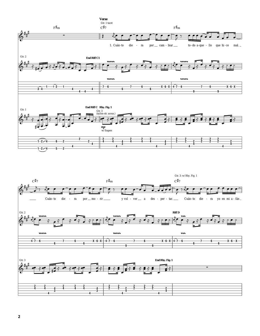 Para Ser Eterno Para Ser Eterno Acoustic Guitar scores gallery preview page 2