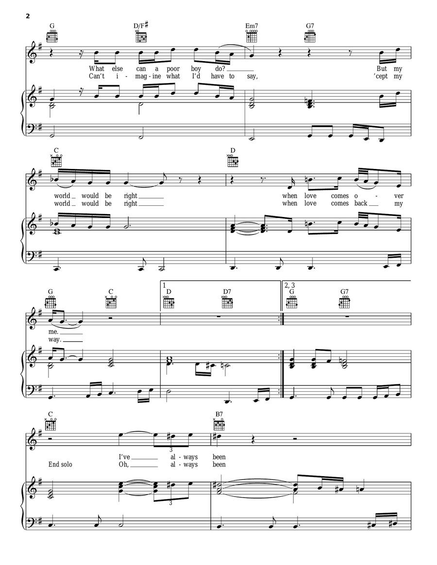 Running On Faith Running On Faith Piano, Vocal, Guitar scores gallery preview page 2