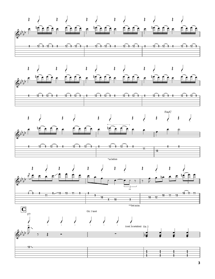 Caravan Caravan Electric Guitar scores gallery preview page 3