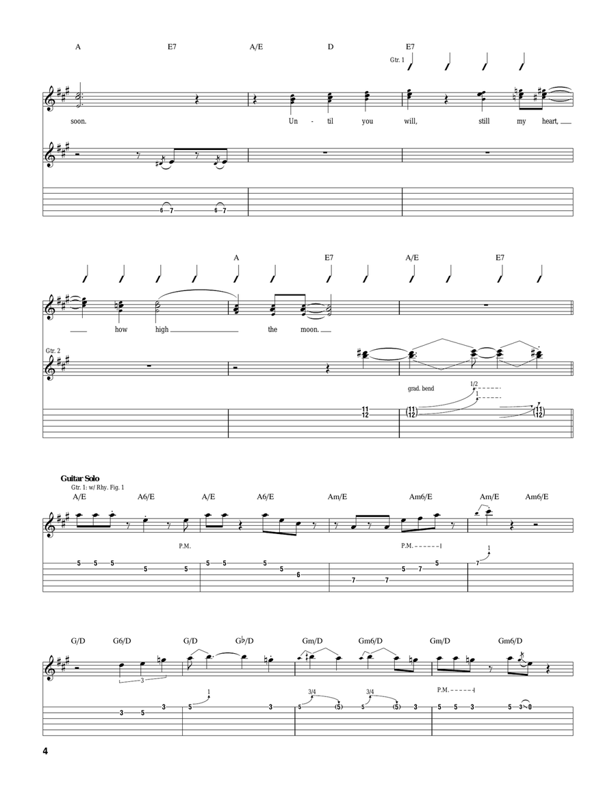 How High The Moon How High The Moon Electric Guitar scores gallery preview page 4