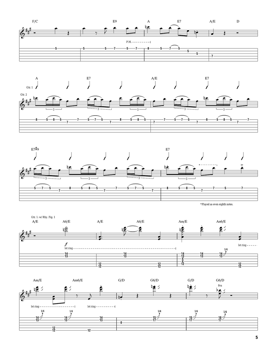 How High The Moon How High The Moon Electric Guitar scores gallery preview page 5
