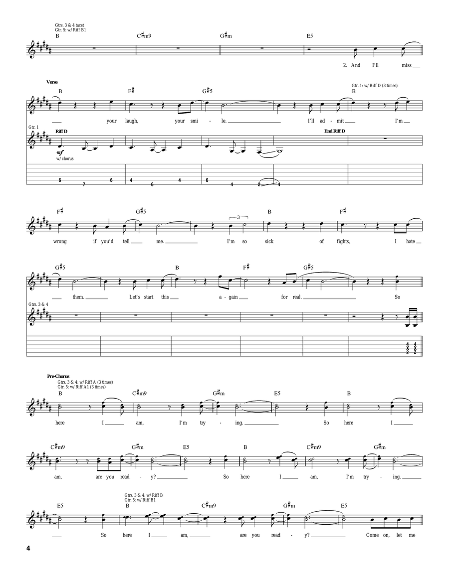 Always Always Electric Guitar scores gallery preview page 4