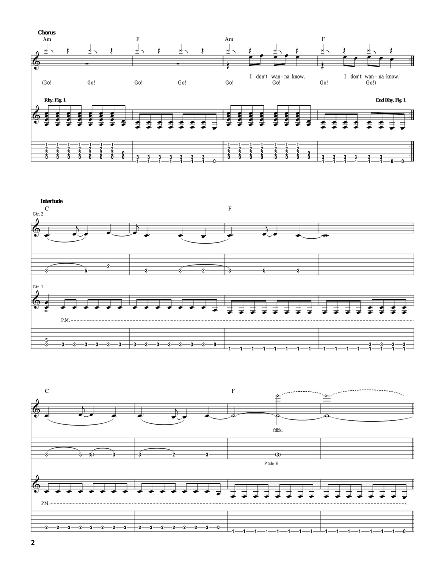 Go Go Electric Guitar scores gallery preview page 2