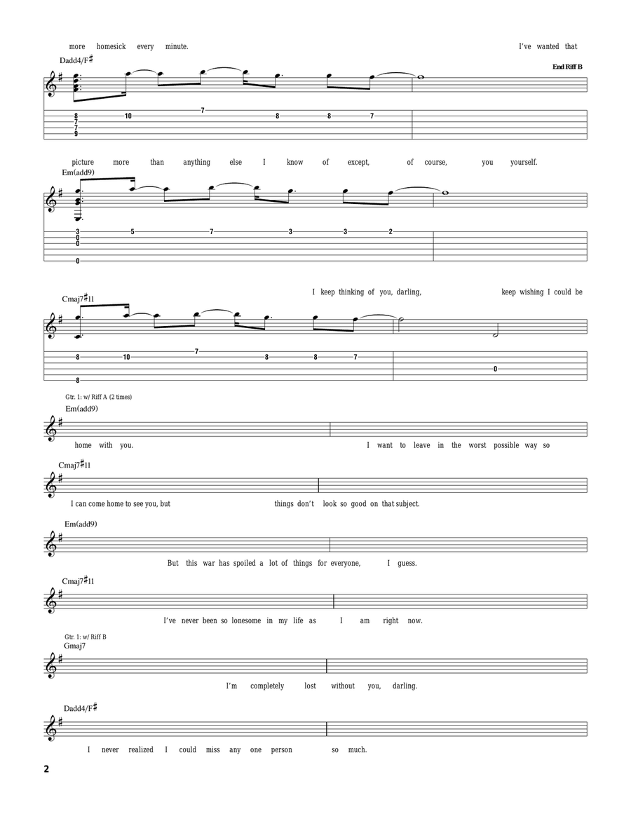 Stockholm Syndrome Stockholm Syndrome Electric Guitar scores gallery preview page 2