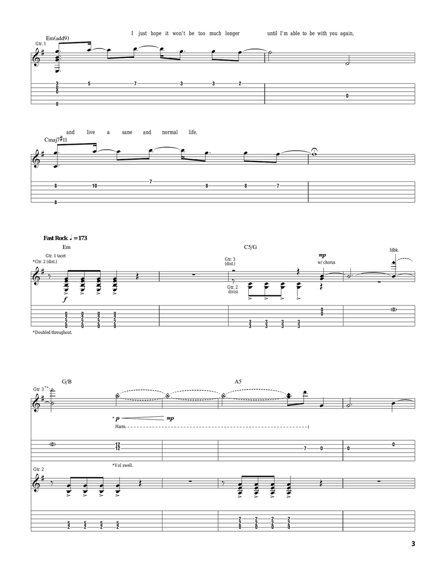 Stockholm Syndrome Stockholm Syndrome Electric Guitar scores gallery preview page 3