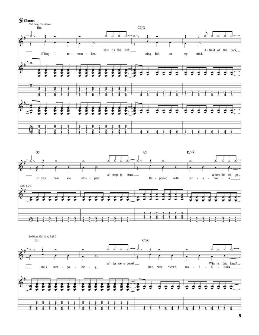 Stockholm Syndrome Stockholm Syndrome Electric Guitar scores gallery preview page 5