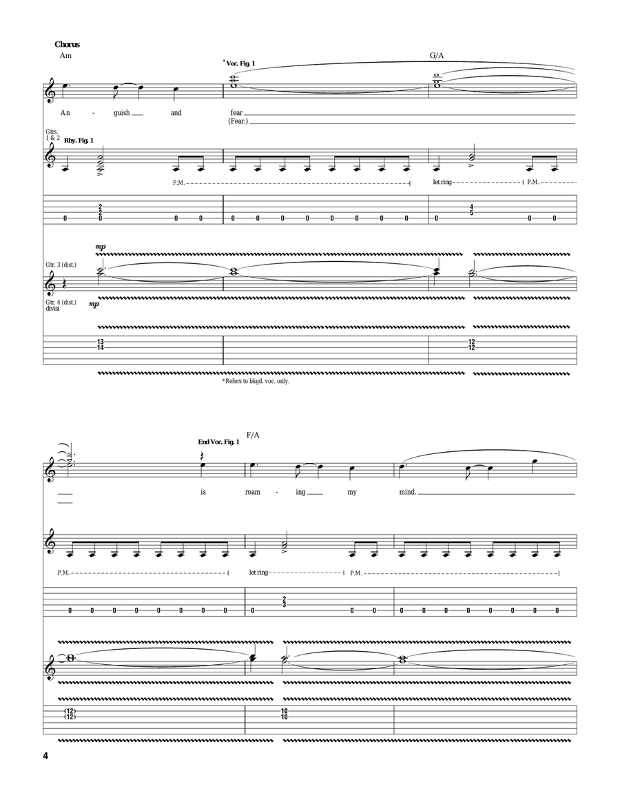 Anguish And Fear Anguish And Fear Electric Guitar scores gallery preview page 4