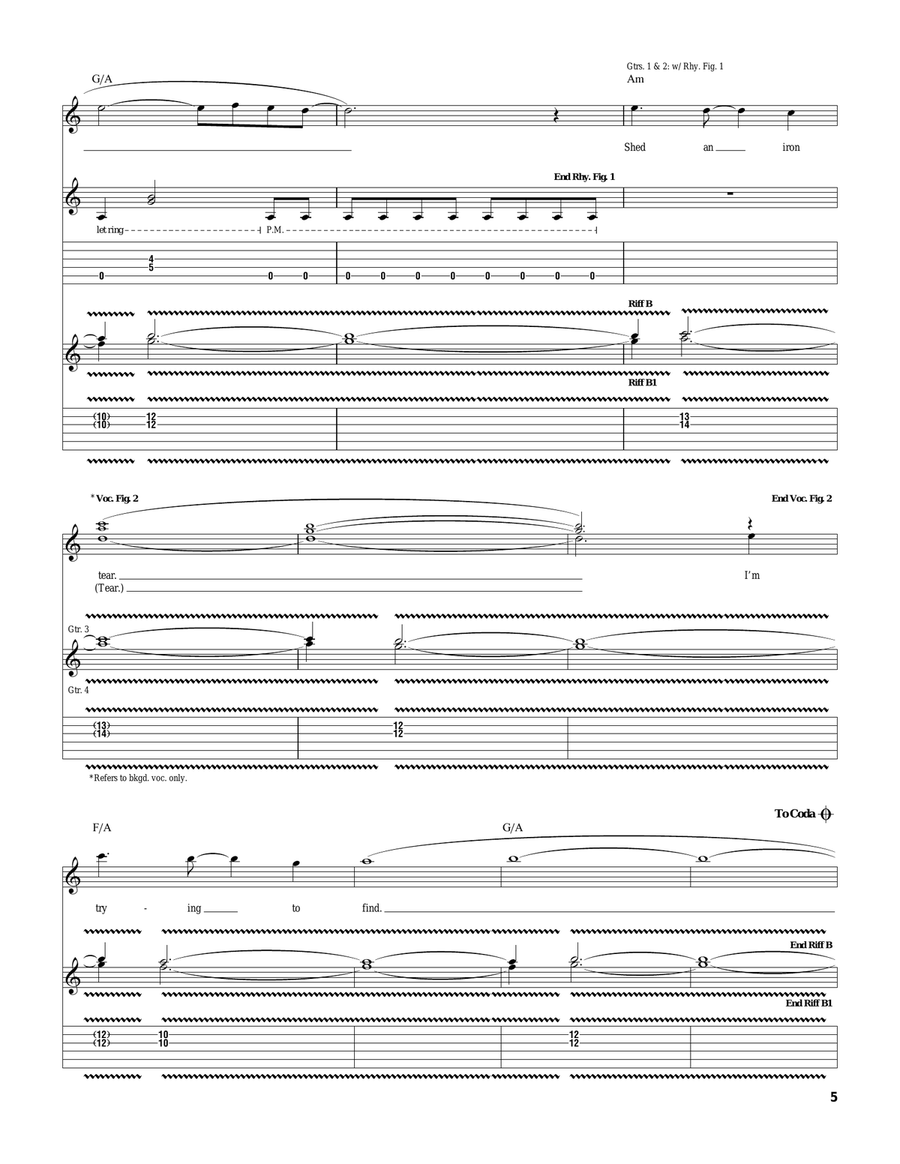 Anguish And Fear Anguish And Fear Electric Guitar scores gallery preview page 5
