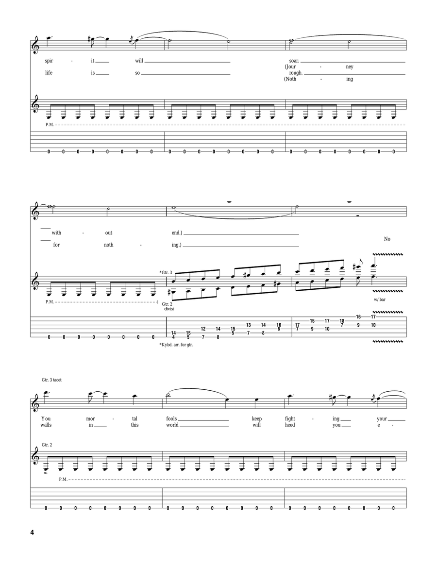 Never Die Never Die Electric Guitar scores gallery preview page 4