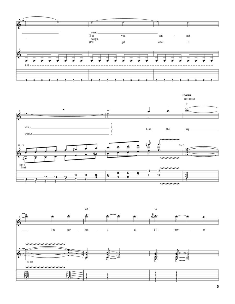 Never Die Never Die Electric Guitar scores gallery preview page 5