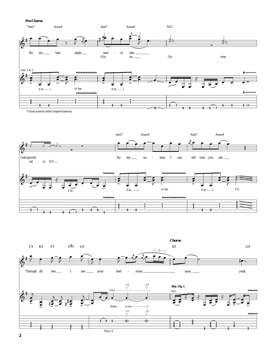 Bedroom Eyes Bedroom Eyes Electric Guitar scores gallery preview page 2
