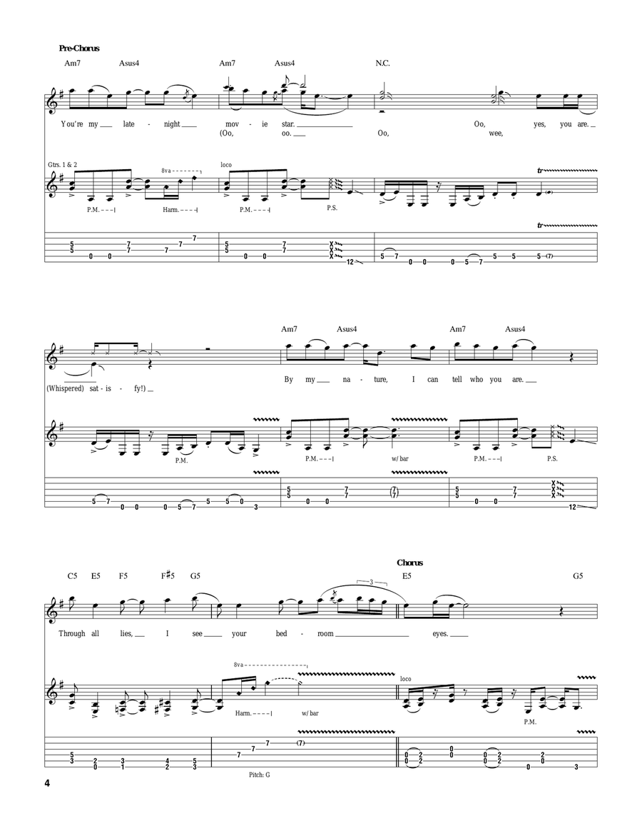Bedroom Eyes Bedroom Eyes Electric Guitar scores gallery preview page 4
