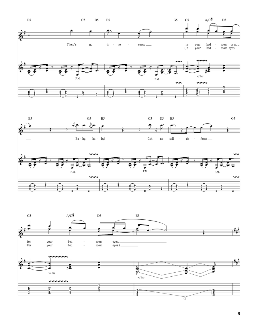 Bedroom Eyes Bedroom Eyes Electric Guitar scores gallery preview page 5