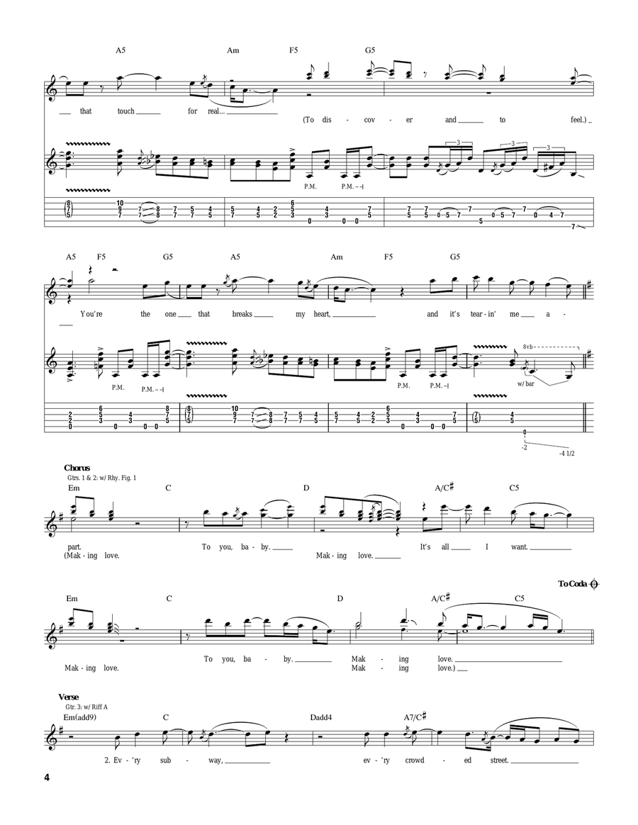 Making Love Making Love Electric Guitar scores gallery preview page 4