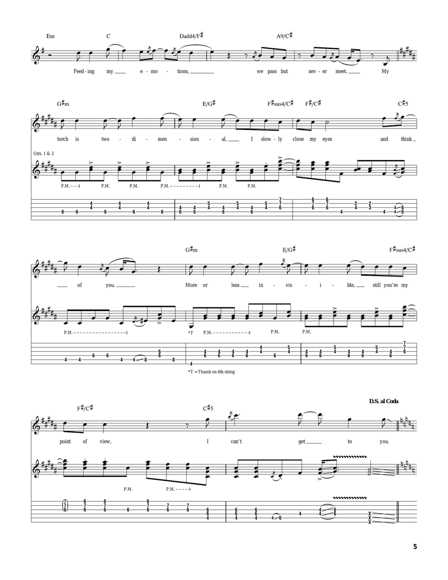 Making Love Making Love Electric Guitar scores gallery preview page 5