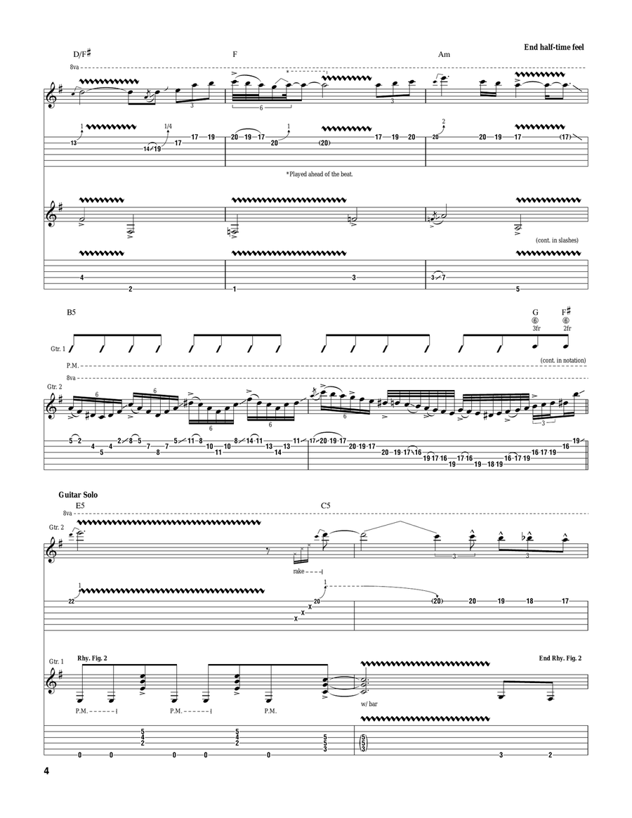 Queen In Love Queen In Love Electric Guitar scores gallery preview page 4
