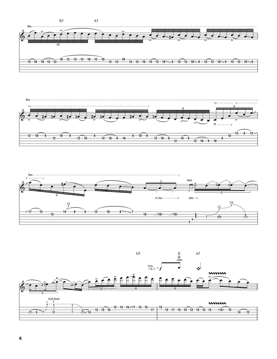 You Don't Remember I'll Never Forget Electric Guitar scores gallery preview page 6