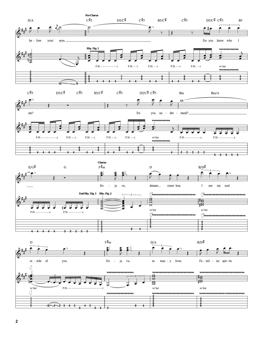 Deja Vu Deja Vu Electric Guitar scores gallery preview page 2